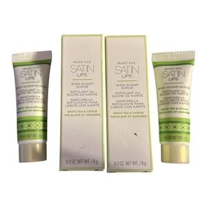 MARY KAY Satin Lips Set: Shea Sugar Scrub & Shea Butter Balm White Tea & Citrus